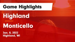 Highland  vs Monticello Game Highlights - Jan. 8, 2022