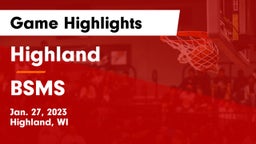 Highland  vs BSMS Game Highlights - Jan. 27, 2023