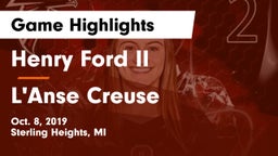 Henry Ford II  vs L'Anse Creuse  Game Highlights - Oct. 8, 2019