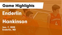 Enderlin  vs Hankinson  Game Highlights - Jan. 7, 2020