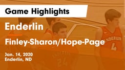 Enderlin  vs Finley-Sharon/Hope-Page  Game Highlights - Jan. 14, 2020
