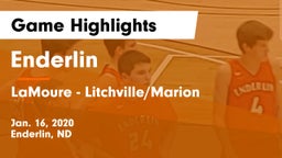 Enderlin  vs LaMoure - Litchville/Marion Game Highlights - Jan. 16, 2020