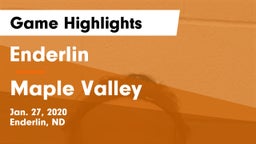 Enderlin  vs Maple Valley  Game Highlights - Jan. 27, 2020
