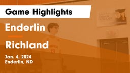 Enderlin  vs Richland  Game Highlights - Jan. 4, 2024