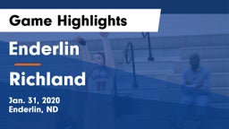 Enderlin  vs Richland  Game Highlights - Jan. 31, 2020
