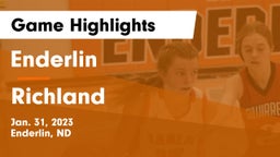 Enderlin  vs Richland  Game Highlights - Jan. 31, 2023