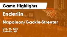 Enderlin  vs Napoleon/Gackle-Streeter  Game Highlights - Dec. 21, 2023