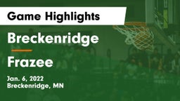 Breckenridge  vs Frazee  Game Highlights - Jan. 6, 2022