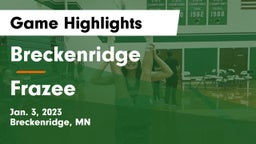 Breckenridge  vs Frazee  Game Highlights - Jan. 3, 2023