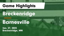 Breckenridge  vs Barnesville  Game Highlights - Jan. 27, 2023