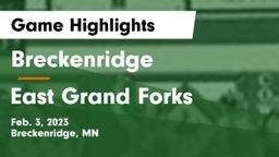 Breckenridge  vs East Grand Forks  Game Highlights - Feb. 3, 2023