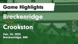 Breckenridge  vs Crookston  Game Highlights - Feb. 24, 2023