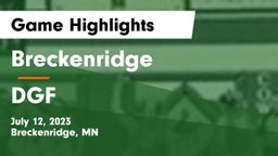 Breckenridge  vs DGF Game Highlights - July 12, 2023