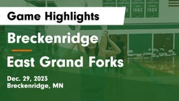 Breckenridge  vs East Grand Forks  Game Highlights - Dec. 29, 2023