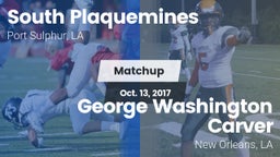 Matchup: South Plaquemines vs. George Washington Carver  2017