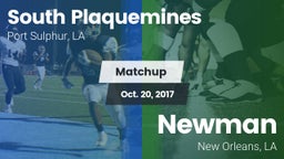 Matchup: South Plaquemines vs. Newman  2017