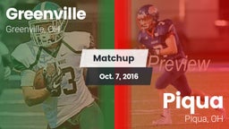 Matchup: Greenville vs. Piqua  2016