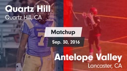 Matchup: Quartz Hill vs. Antelope Valley  2016