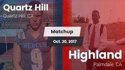 Matchup: Quartz Hill vs. Highland  2017