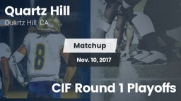 Matchup: Quartz Hill vs. CIF Round 1 Playoffs 2017