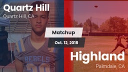 Matchup: Quartz Hill vs. Highland  2018