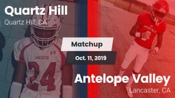Matchup: Quartz Hill vs. Antelope Valley  2019