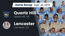 Recap: Quartz Hill  vs. Lancaster  2019