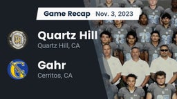Recap: Quartz Hill  vs. Gahr  2023