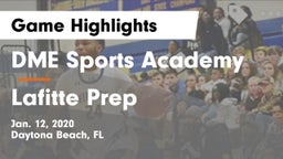 DME Sports Academy  vs Lafitte Prep Game Highlights - Jan. 12, 2020