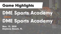 DME Sports Academy  vs DME Sports Academy  Game Highlights - Nov. 13, 2020