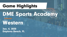 DME Sports Academy  vs Western  Game Highlights - Jan. 4, 2020