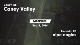 Matchup: Caney Valley vs. olpe eagles 2016