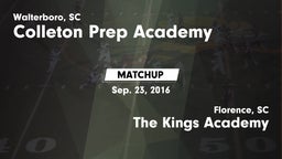 Matchup: Colleton Prep Academ vs. The Kings Academy 2016
