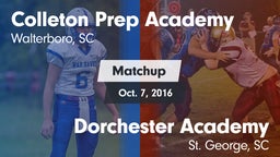 Matchup: Colleton Prep Academ vs. Dorchester Academy  2016