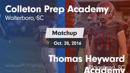 Matchup: Colleton Prep Academ vs. Thomas Heyward Academy  2016