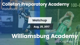 Matchup: CPAHS vs. Williamsburg Academy  2017