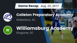 Recap: Colleton Preparatory Academy vs. Williamsburg Academy  2017