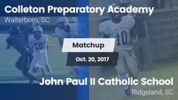 Matchup: CPAHS vs. John Paul II Catholic School 2017