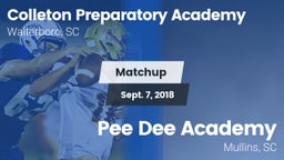 Matchup: CPAHS vs. *** Dee Academy  2018