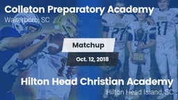 Matchup: CPAHS vs. Hilton Head Christian Academy  2018