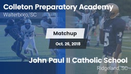 Matchup: CPAHS vs. John Paul II Catholic School 2018