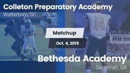 Matchup: CPAHS vs. Bethesda Academy 2019