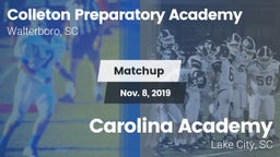 Matchup: CPAHS vs. Carolina Academy  2019