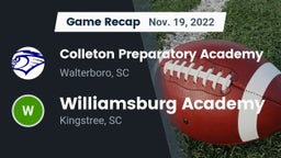 Recap: Colleton Preparatory Academy vs. Williamsburg Academy  2022