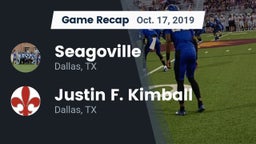 Recap: Seagoville  vs. Justin F. Kimball  2019