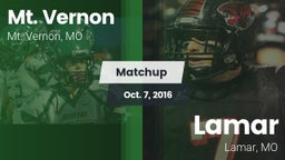 Matchup: Mt. Vernon High vs. Lamar  2016