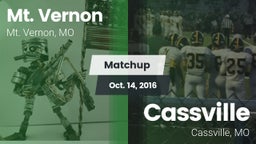 Matchup: Mt. Vernon High vs. Cassville  2016