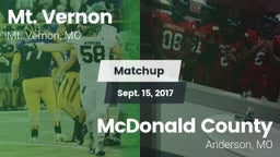 Matchup: Mt. Vernon High vs. McDonald County  2017