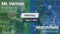 Matchup: Mt. Vernon High vs. Marshfield  2018