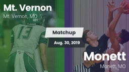 Matchup: Mt. Vernon High vs. Monett  2019